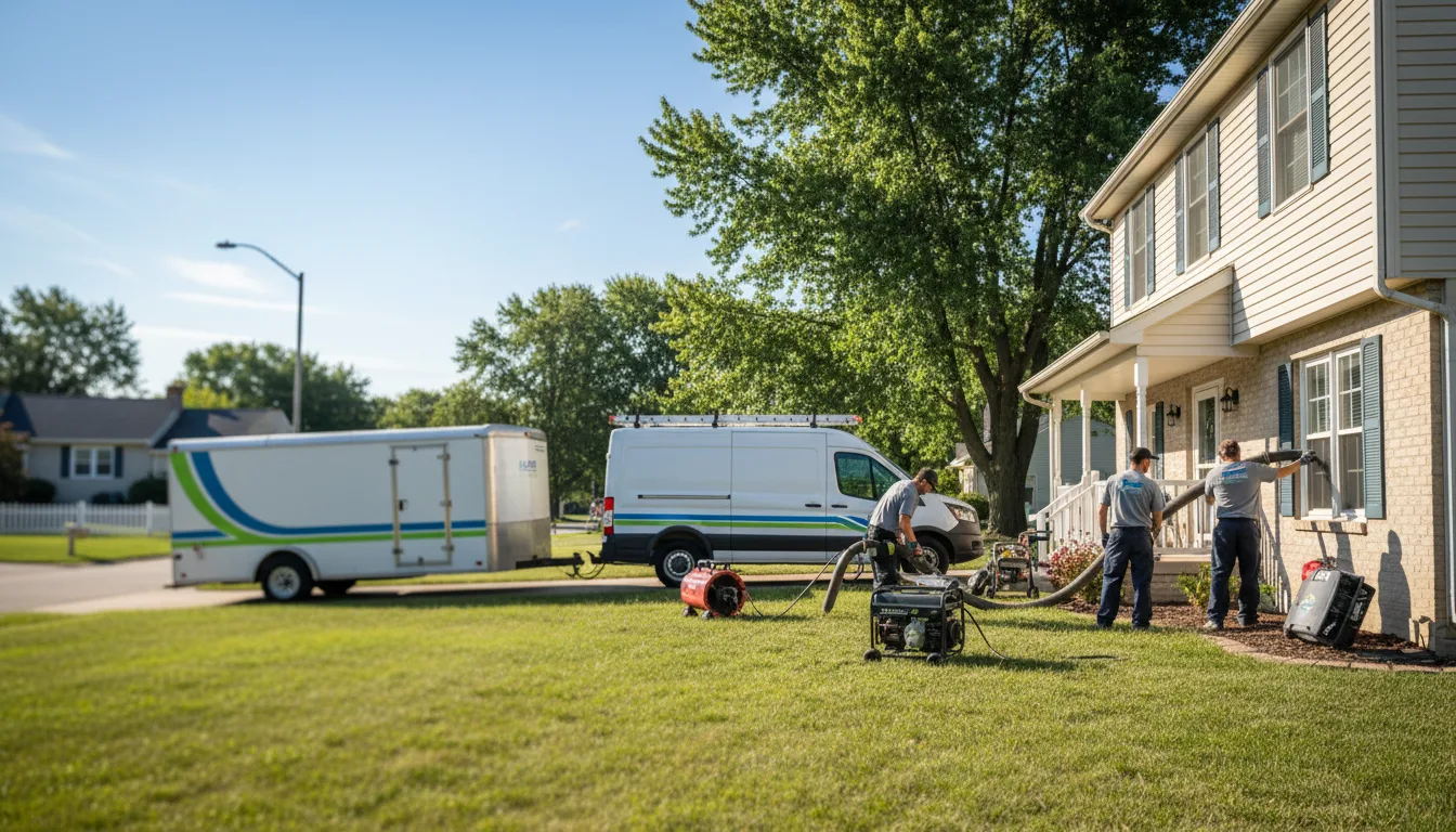 Flooded Basement Restoration And Cleanup With Repair in Godfrey, IL near me
